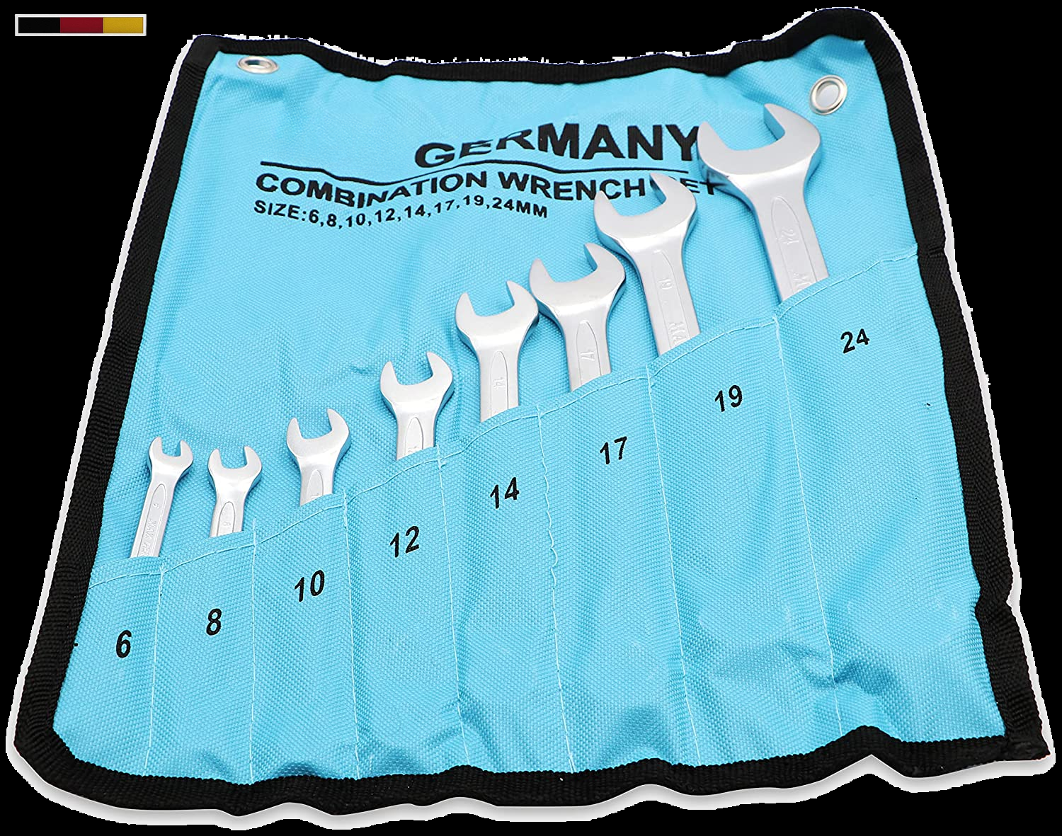 Combination Wrench Set 8pcs 6-24mm