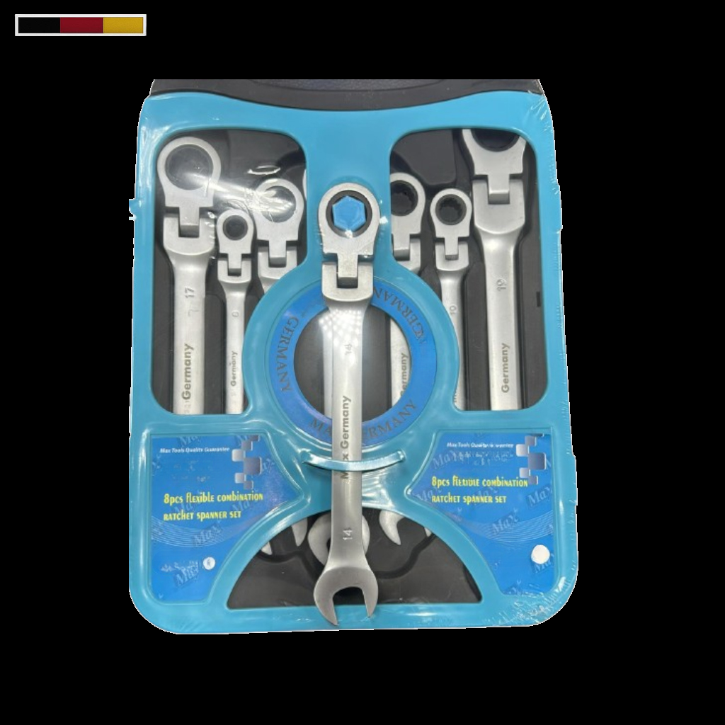 Flexible Combination Ratchet Spanner Sets 8pcs 8-19mm