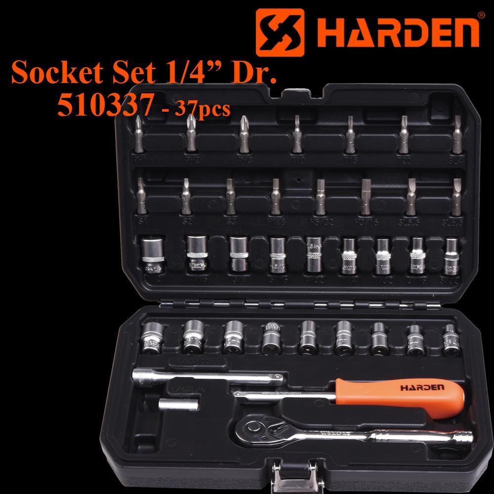 37PCS 1/4 Dr Inch And mm Socket Set