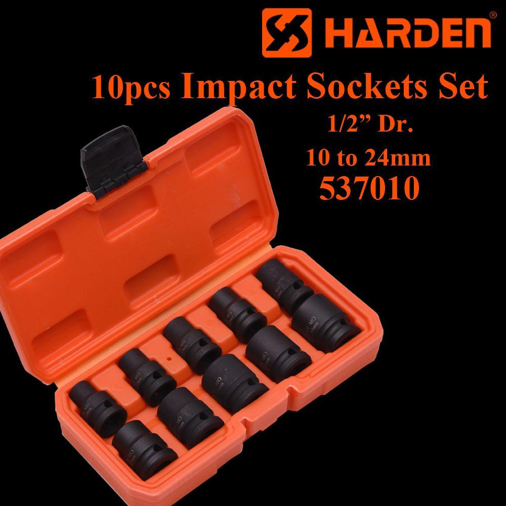 10Pcs Impact Socket 1/2 Inch  Dr 6Pt Set