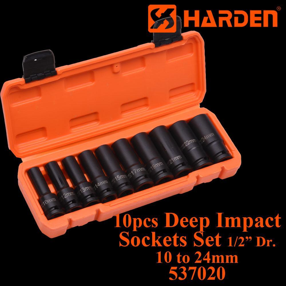 10Pcs 1/2 Inch  Deep Impact Socket Set