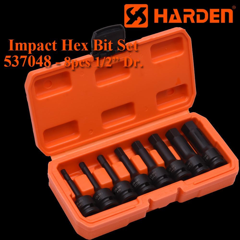 8Pcs Impact Hex Bit Set 1/2 Dr.