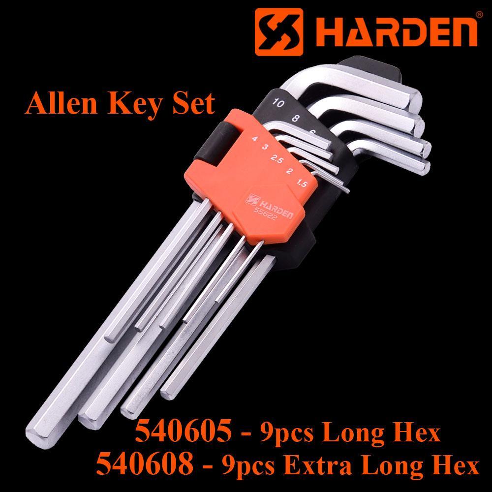 9Pcs Hex Long Allen Key Set