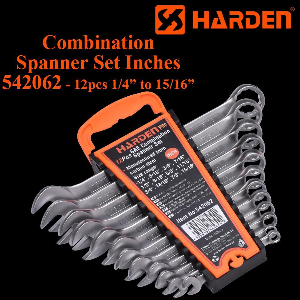 12pcs Combination Spanner Set Inch 1/4-15/16