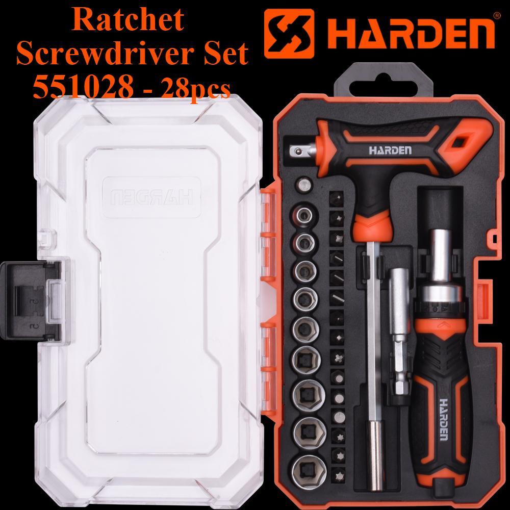 28Pcs Ratchet Screwdriver & Bits Set