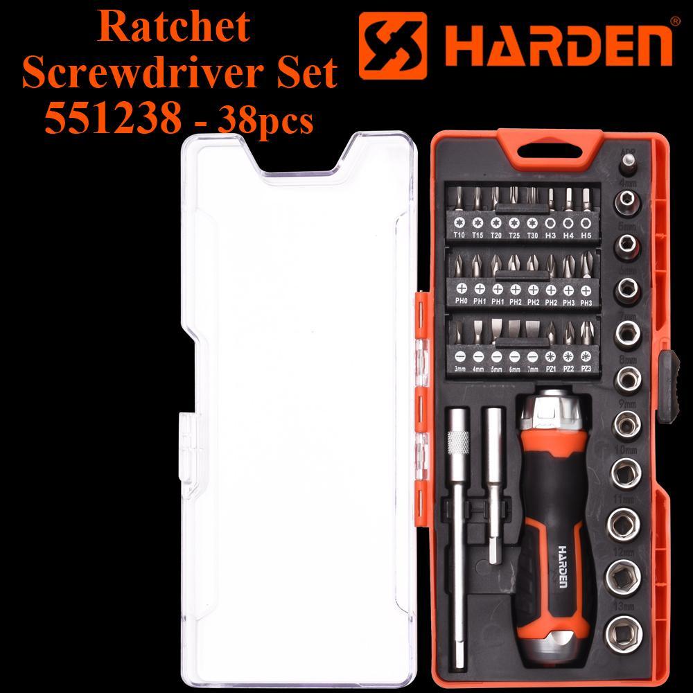 38Pcs Ratchet Screwdriver & Bits Set