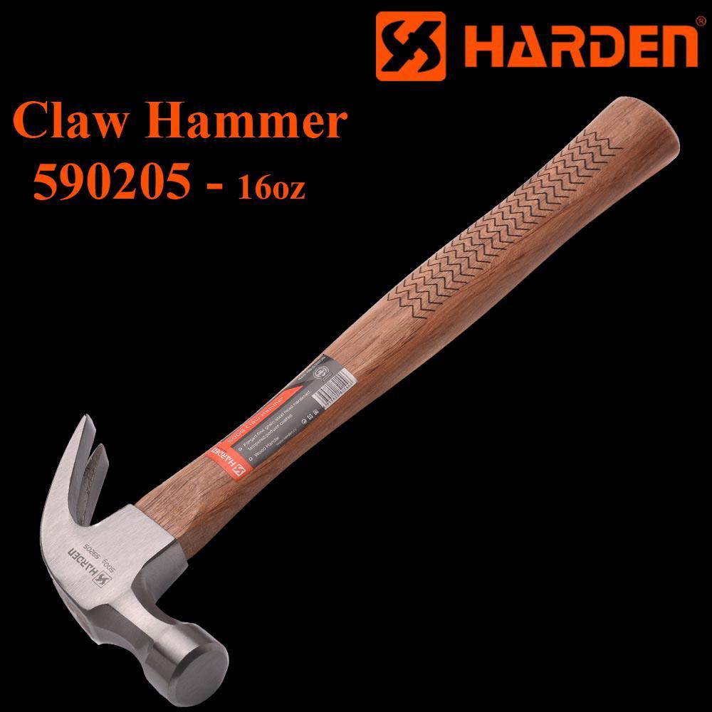 16Oz Claw Hammer With Oak Wood Handle