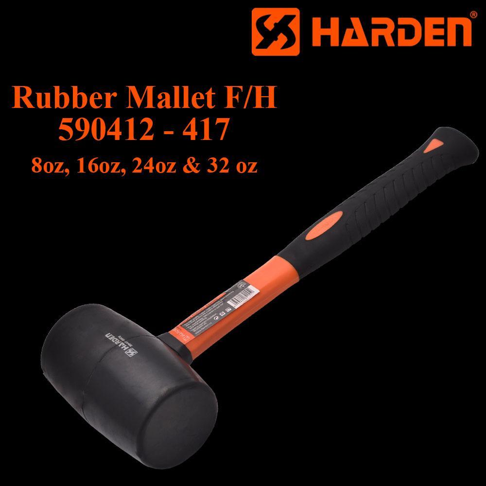 16Oz Rubber Mallet With  Firbregalss Handle
