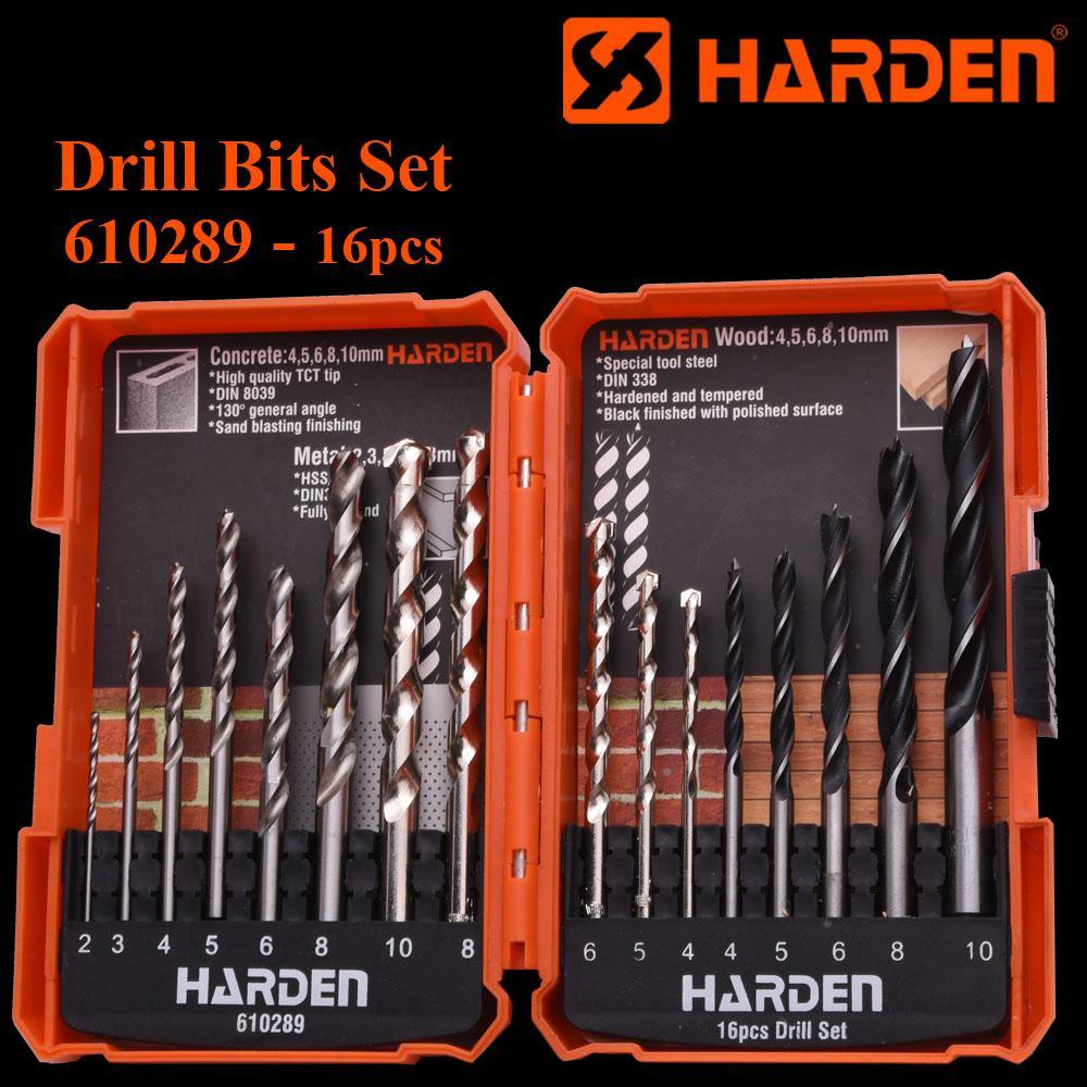 16Pcs Drill Bits Set