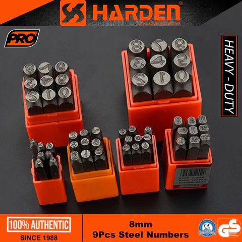10mm 9pcs Steel Numbers Punch Set