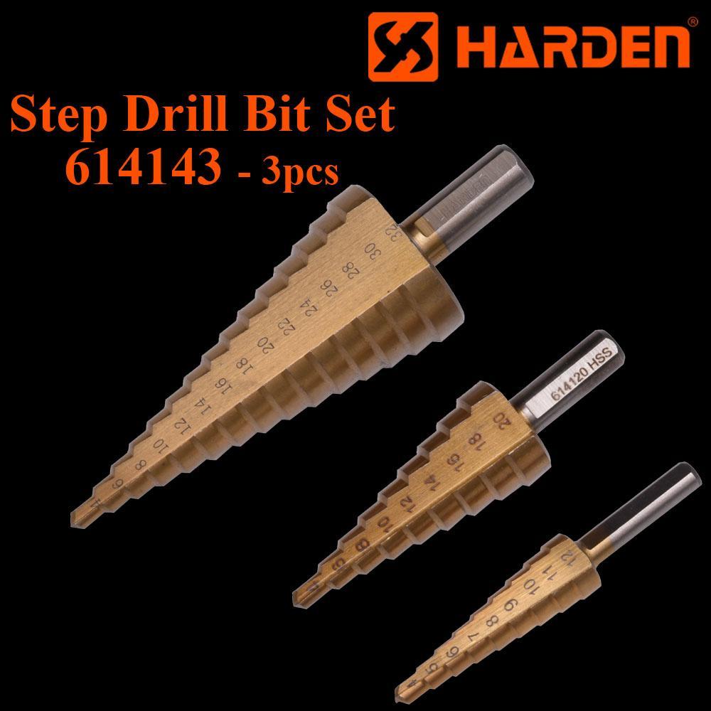 3Pcs Step Drill Bit Set mm