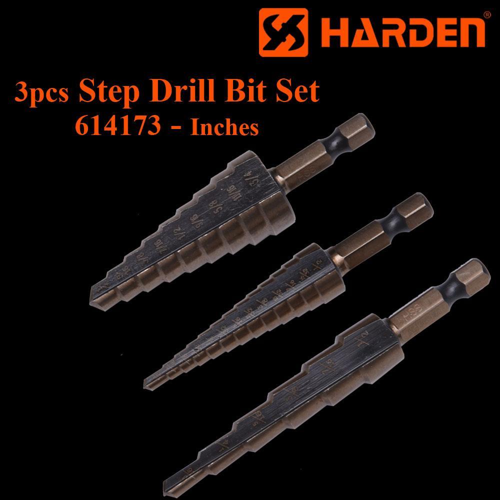 3Pcs Step Drill Bit Set Inches