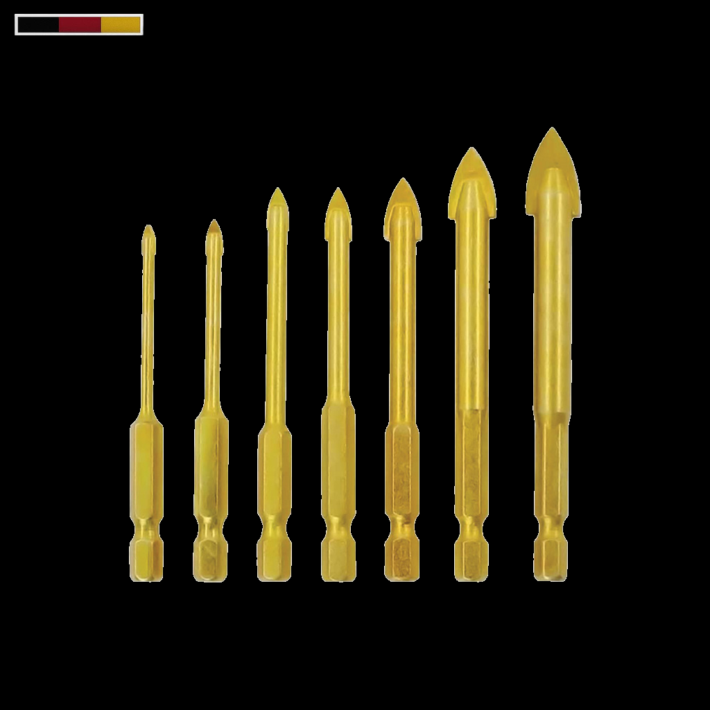 Glass Drill Bit Hex Shank (Flat Type)