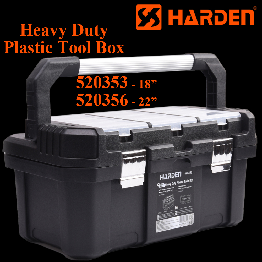 18" Heavy Duty Plastic Tool Box