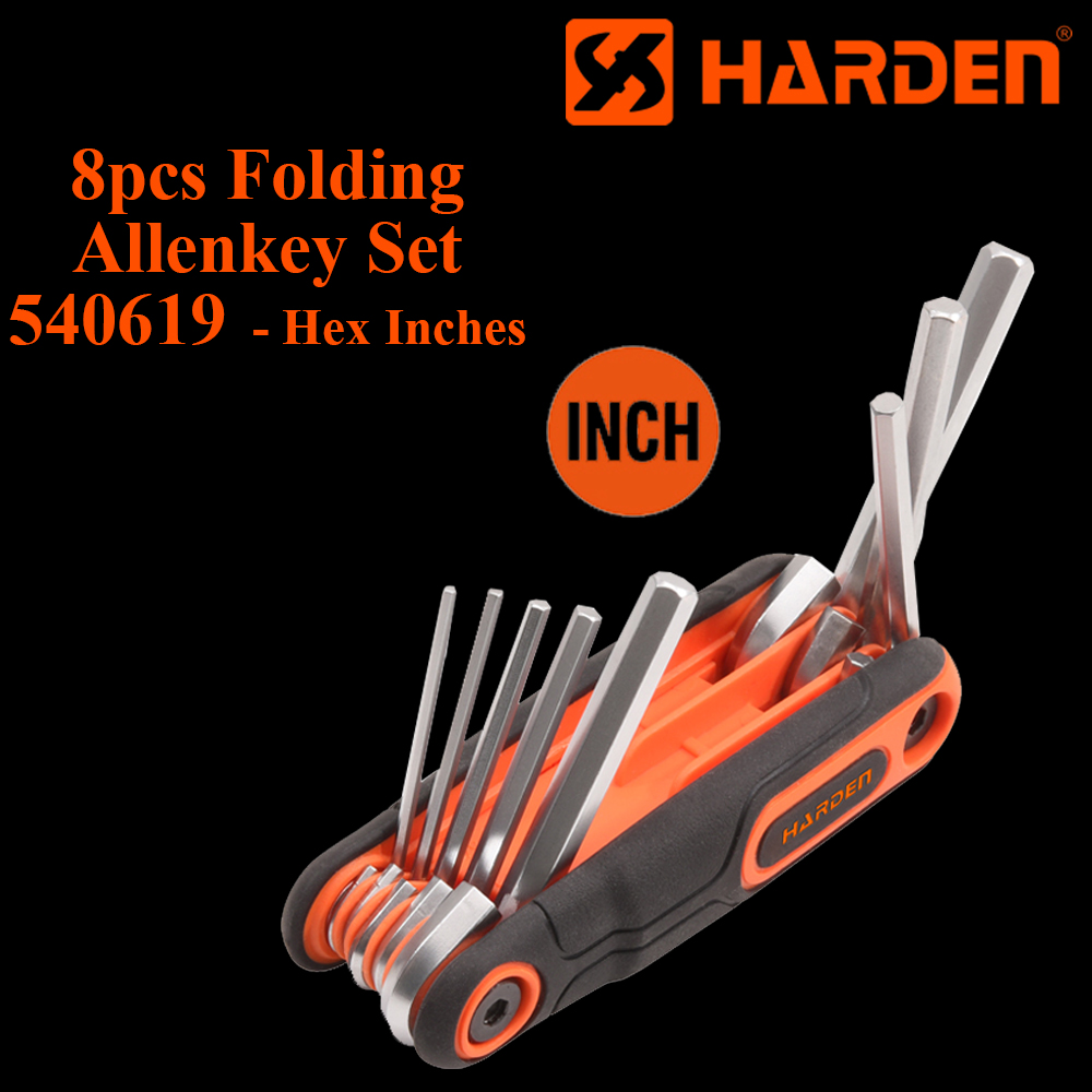 8 In 1 Folding SAE Hex Key Set Inches
