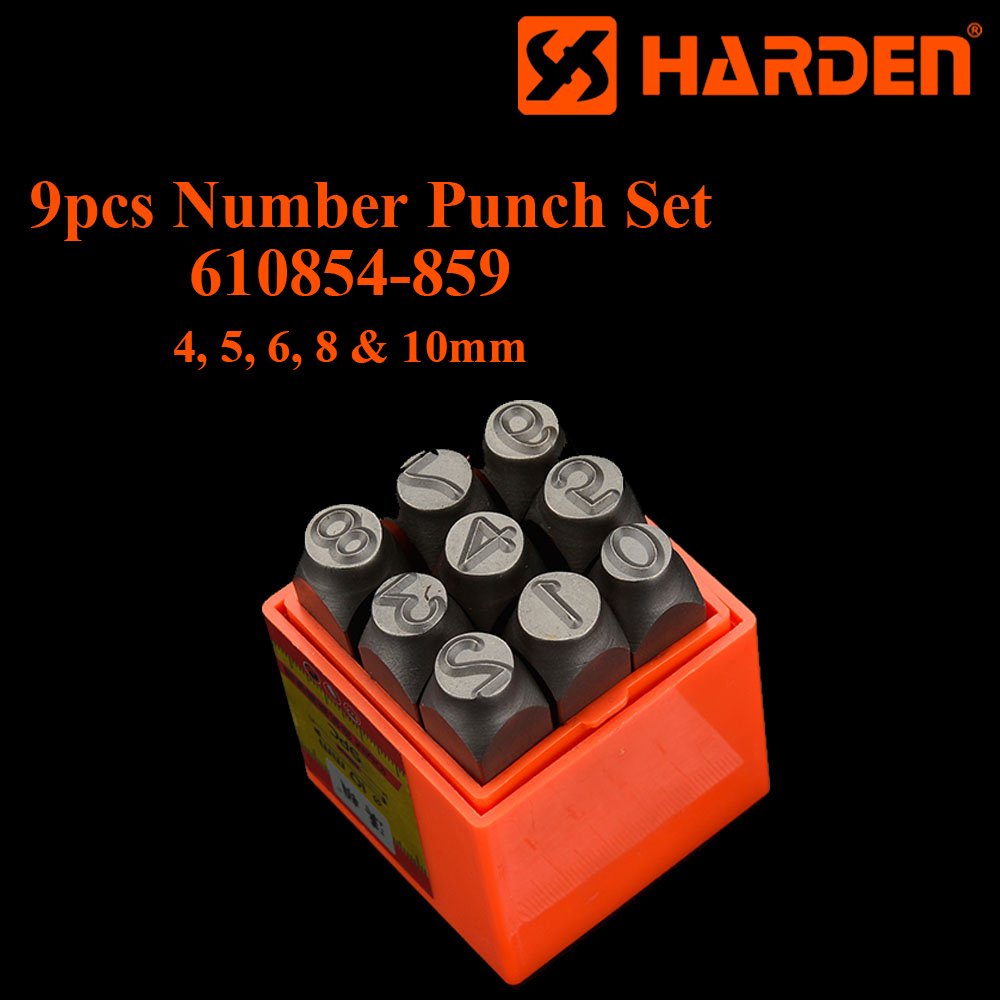 4mm 9pcs Steel Numbers Punch Set