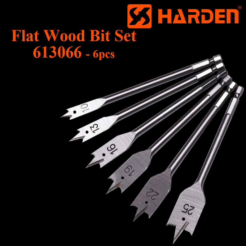 6Pcs Flat Wood Bits Set 10-25mm