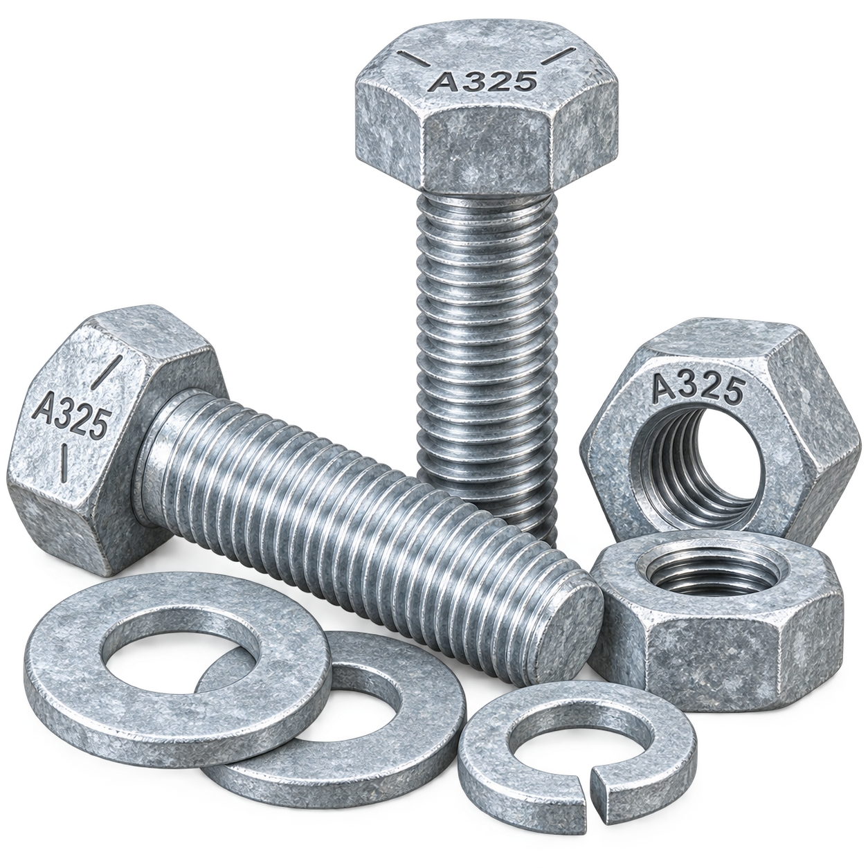 ASTM A325 Hot-Dip Galvanized Bolts, Nuts & Washers
